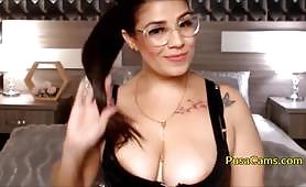 Big Tits MILF Latina with Glasses and Dirty MIND